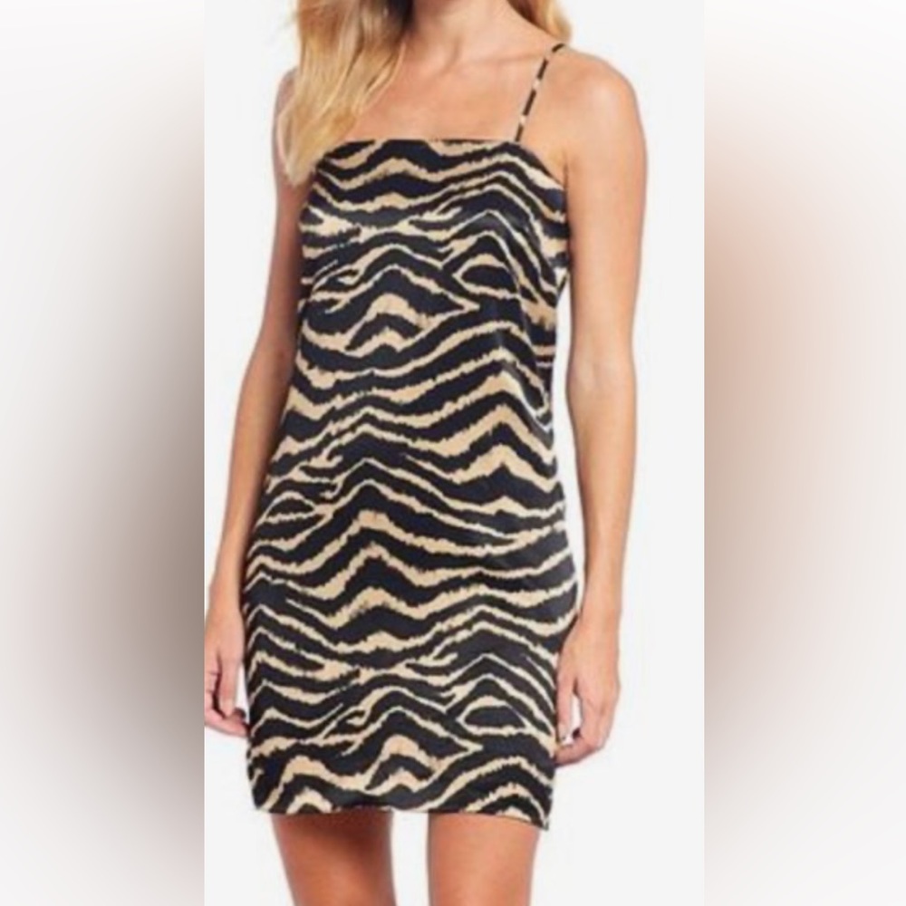Gianni Bini Tiger viscose strappy dress. NWT . Retail 129